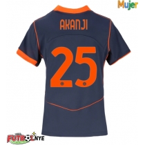 Camiseta Inter Milan Manuel Akanji #25 Tercera Equipación para mujer 2025-26 manga corta